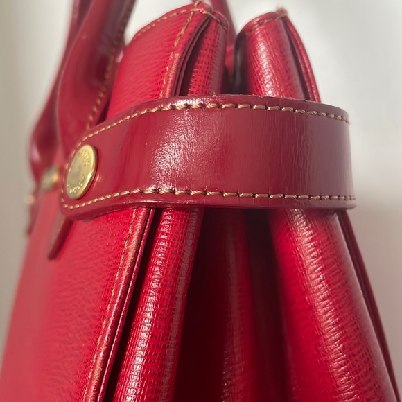 AUTHENTIC/VINTAGE SANYO SHOKAI BURBERRY LEATHER SHOULDER TOTE BAG. - Picture 5 of 17